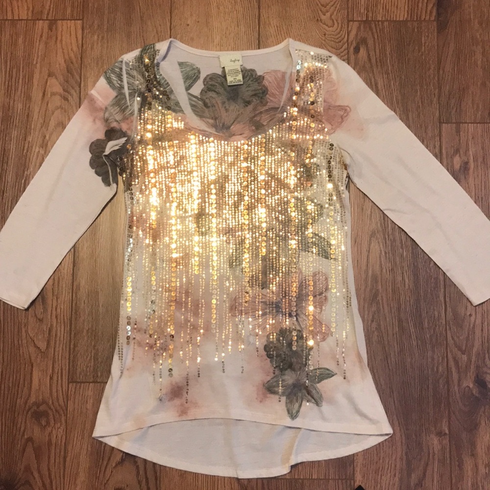 3/4 Sleeve Sequin Daytrip Top